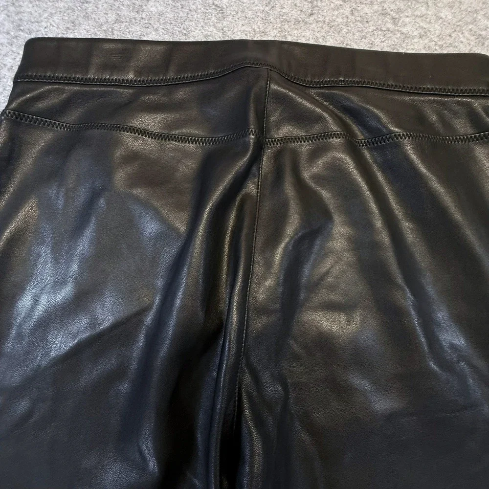 Free People Womens Black Faux Leather Moto‎ Pants Goth Matrix Edgy  Size 27